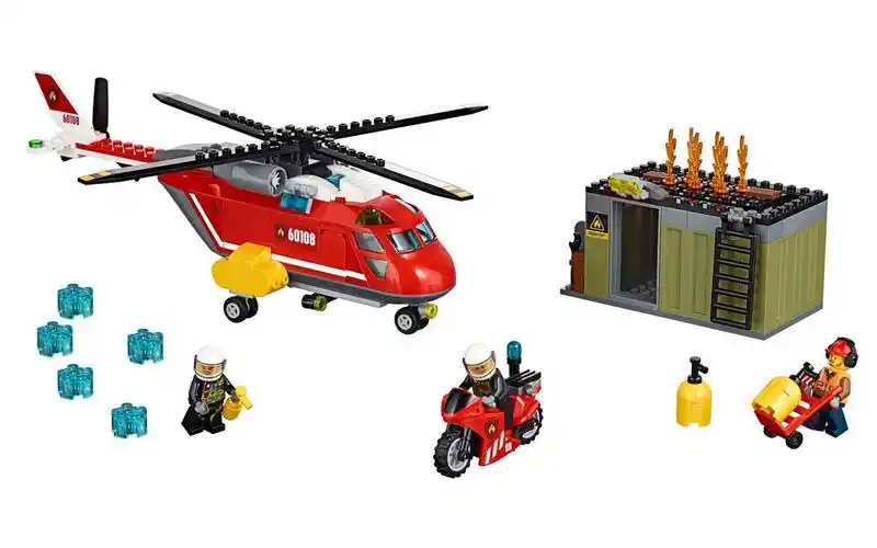 乐高lego60108城市系列消防直升机2016速拼评测