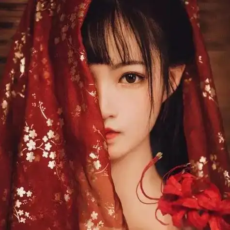 古风唯美女生头像红衣