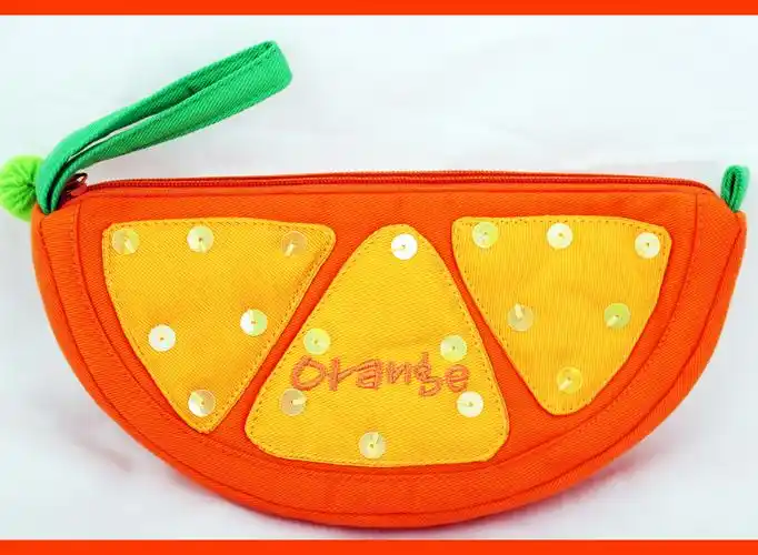韩国创意水果半圆包手拎包 布艺零钱包手机带多用包批发