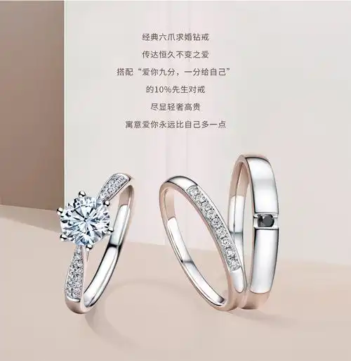 00dr 求婚钻戒经典百年六爪女款 钻石戒指订婚结婚定制 forever简奢