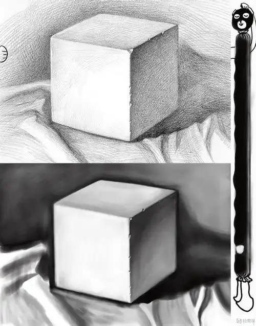 流年rh-14-117写生正方体—静物素描方块提高练习