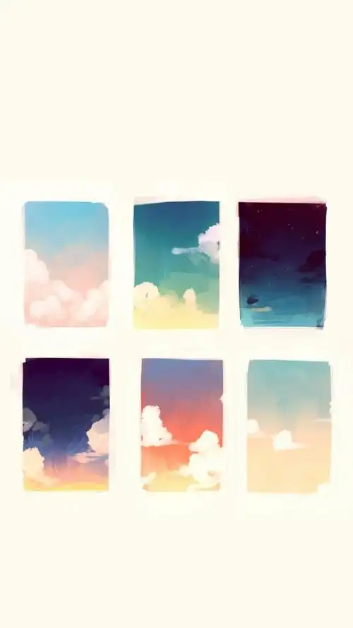 壁纸 文艺小清新 浪漫 唯美 简约 白边 六格 风景