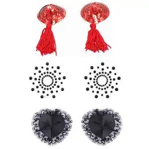 001人付款淘宝obsessive性感乳贴情趣内衣心形胸贴流苏血滴子乳头贴