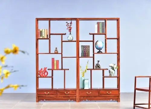 缅甸花梨中式风格博古架2.