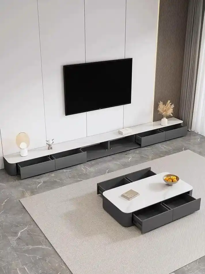 灰色电视背景墙壁纸简约客厅轻奢影视墙布8.#灰色电视背景墙壁 - 抖音