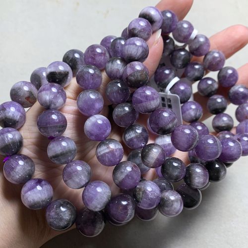 天然紫极光23水晶手链紫幽灵auralite23手串紫钛宝石紫晶水晶饰品