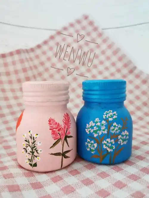 手绘玻璃瓶植物有故事