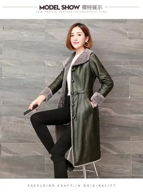 特价佐伐捡漏大牌女装海宁真皮皮衣女中长款2021冬新款加绒加厚皮毛