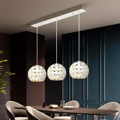 吊灯雷士照明led餐厅灯餐创意个性现代简约单头三头餐厅吊灯
