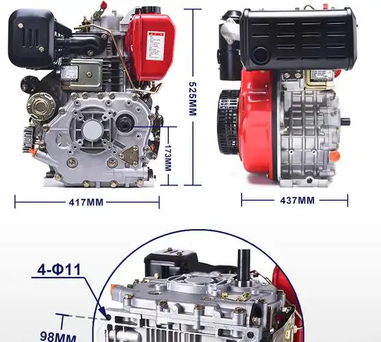 风冷柴油机178fs186fs188fs192f195开沟机培土机爬山虎机头195fs电动