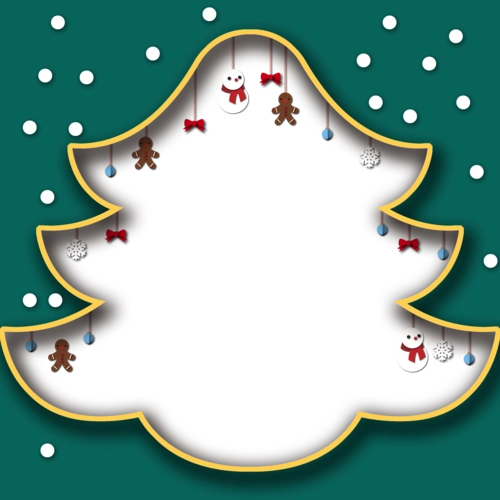 圣诞节姜饼边框插画图片