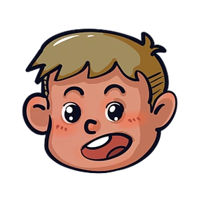 彩色棕黄色卡通微笑face clipart脸剪贴画头像笑脸开心