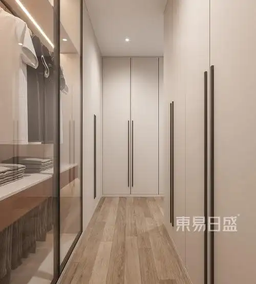 装修效果图>更多衣帽间装修图集卫生间主卧打造独立的走廊式衣帽间