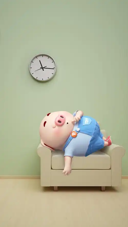 睡到日上三竿的猪小屁,动漫-手机壁纸