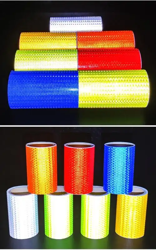 15cm橙色反光贴车贴20cm反光膜道路反光条夜间防撞警示防水地贴纸