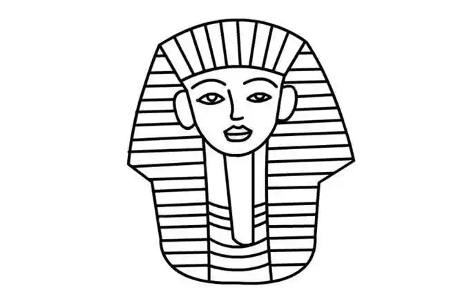 埃及法老简笔画色彩古埃及法老简笔画步骤图解教程
