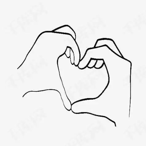 抖音上爱心手势简笔画教程iloveyou手势简笔画love手势四张图简笔画我