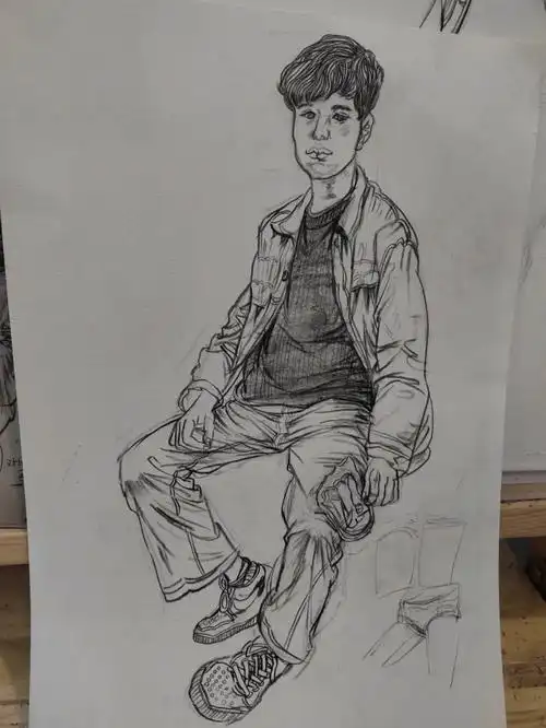 速写和素描素描又是这幅有进步