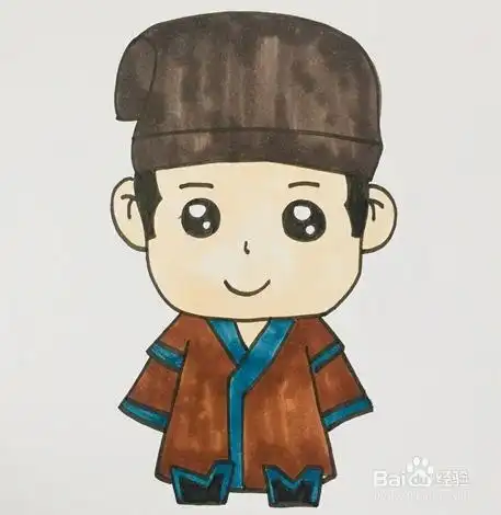 怎么用简笔画画古代人