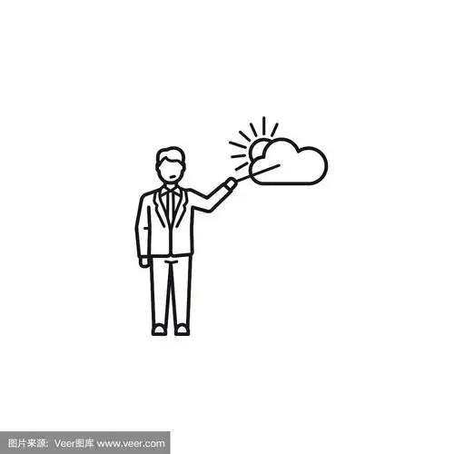 气象员矢量线图标