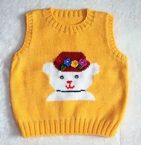 宝宝毛线背心手工编织图片