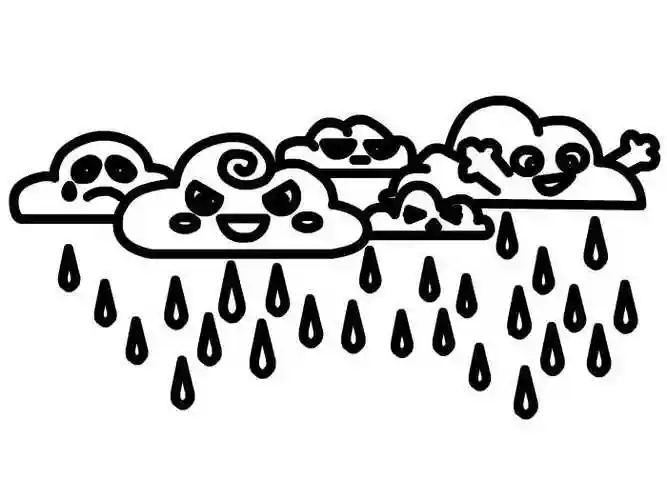 下雨怎么画 下雨怎么画简单又好看 下雨怎么画简笔画图片-养娃家