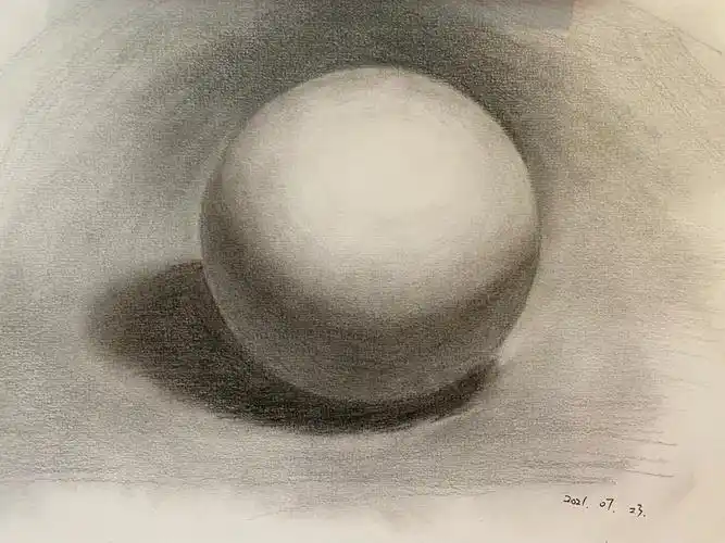 零基础73素描球体练习打卡