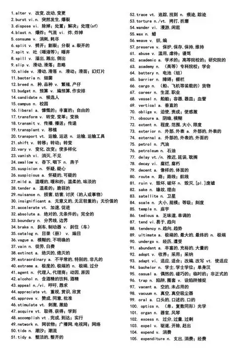 高中英语出现频率最多阅读课外单词