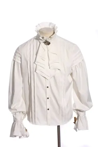 钢铁老爷蒸汽朋克服装英伦男装复古个性喇叭宫廷衬衫