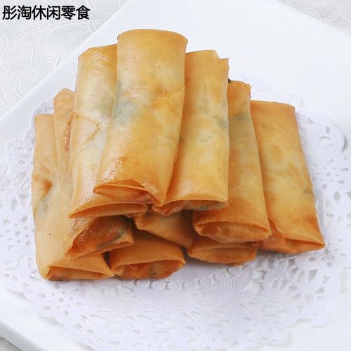 辣铺乐地三鲜春卷素馅蔬菜香脆酒店中式早餐馆油炸小吃速冻素食面食12