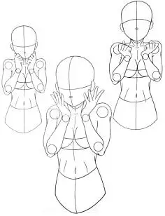 动漫人物身体姿势