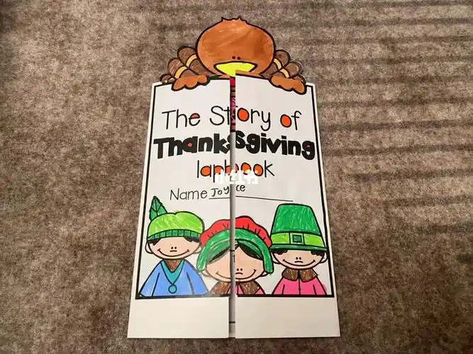 手工感恩节翻翻书