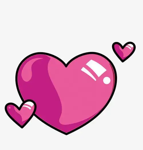 卡通手绘情人节粉色爱心卡通手绘情人节粉色爱心