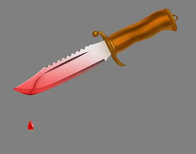 手拿滴血的刀图片大全