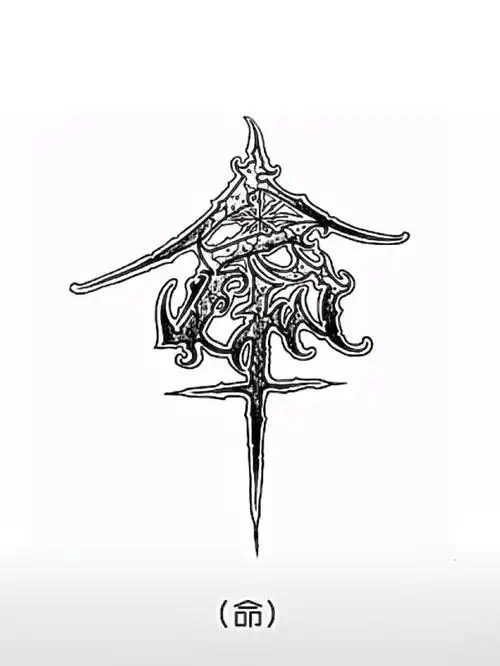 纹身手稿花体字中文tattoo566166