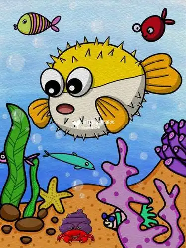 创意儿童画教程美丽海洋美丽的海洋世界儿童画