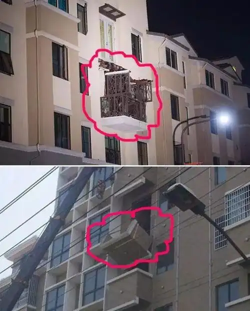 上面几张图都是阳台倒塌的案例,而且屡见不鲜.