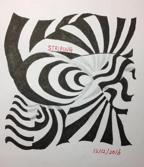 striping 由粗条的直线货曲线完成isochor 有曲线元素组成courant