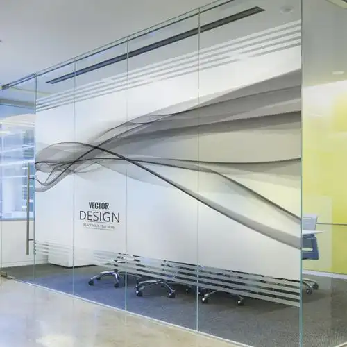 励志磨砂玻璃贴纸装饰公司办公室遮光定制企业文化墙贴玻璃膜