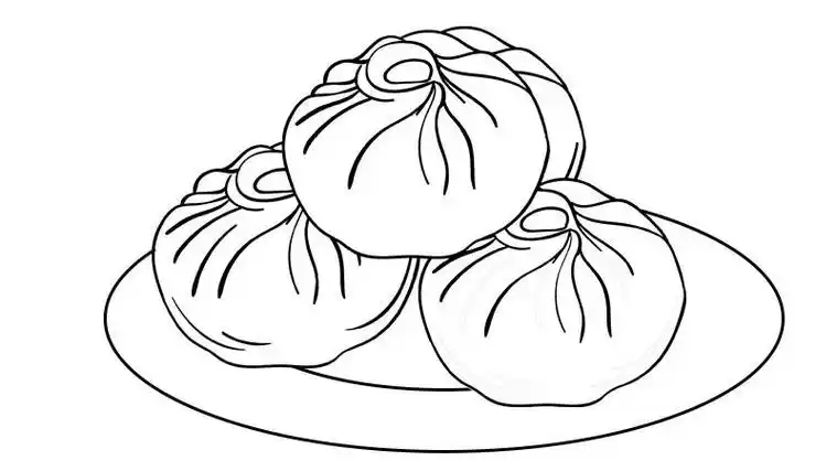 画包子简笔画怎么画可爱