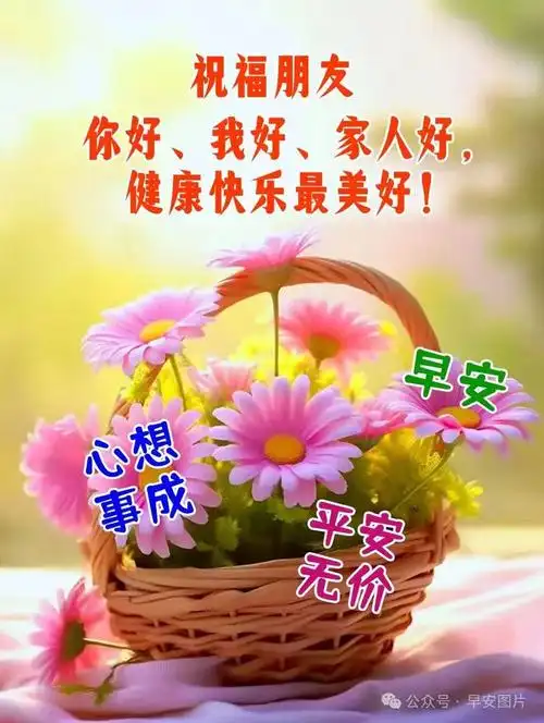 早安最美祝福图片天天平安语深深祝福情