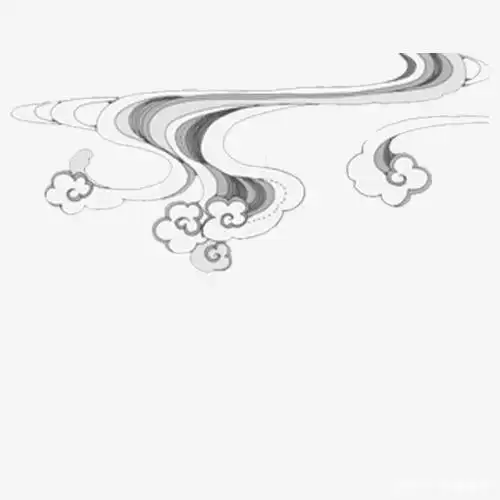 干货!高清云纹白描线稿,艺术生绘画临摹好素材
