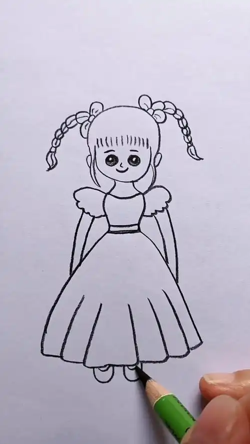 简笔画#小女孩简笔画