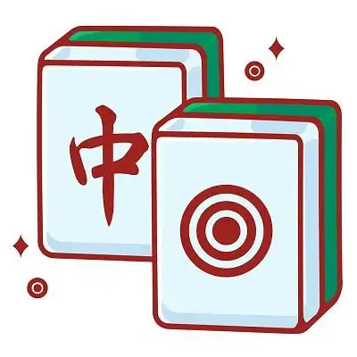 卡通麻将中国传统游戏棋牌元素