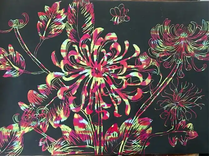 炫彩刮画作品欣赏