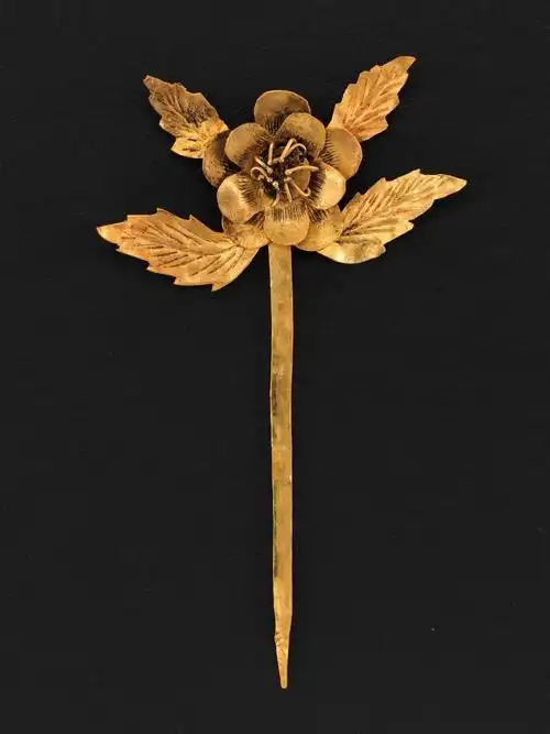 花卉四叶金发簪