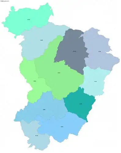 石泉县边界地图