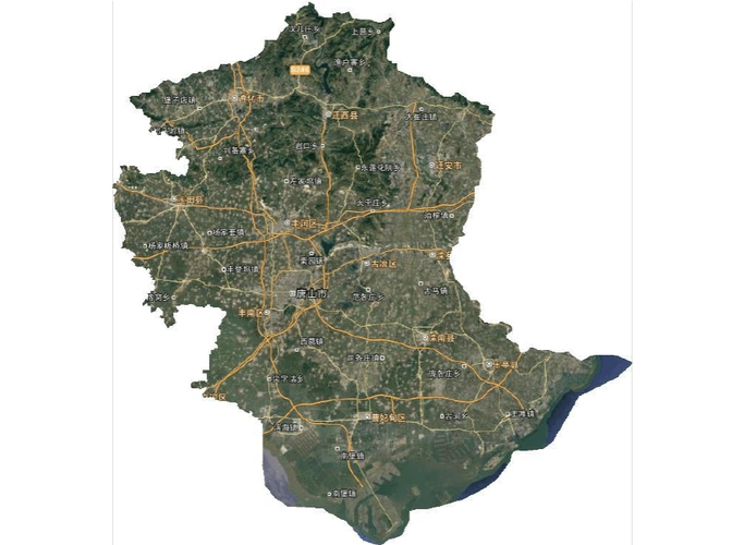 河北省唐山市谷歌高清卫星地图下载