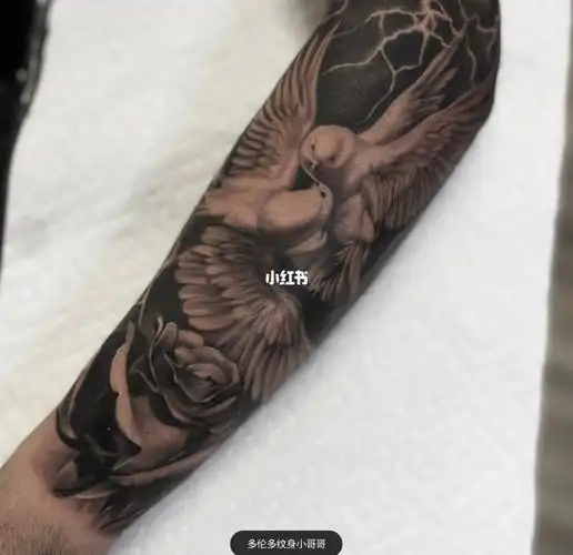 鸽子纹身4小时完成73