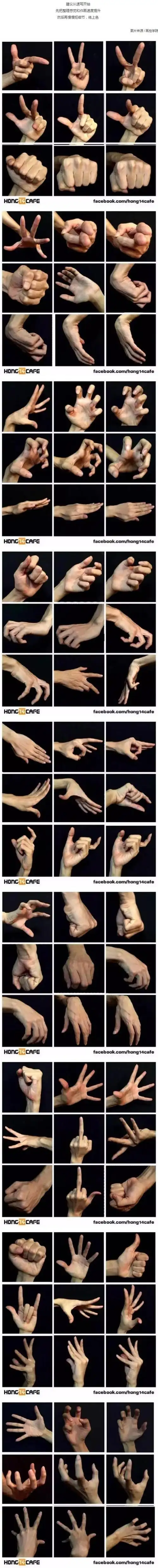 【绘画参考】81种手部姿势,只为你"留一手"
